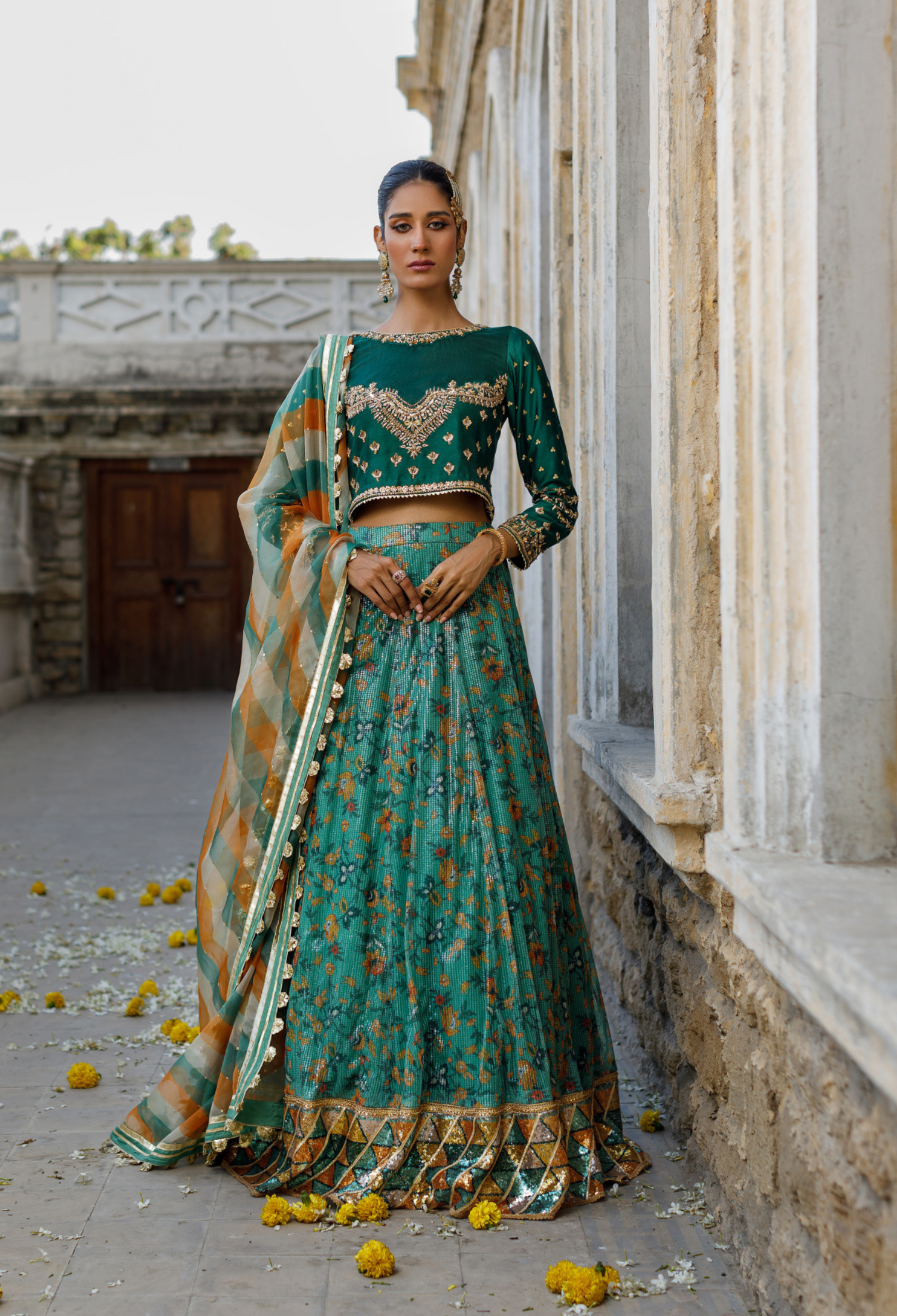 Olive Green Digital Printed LC