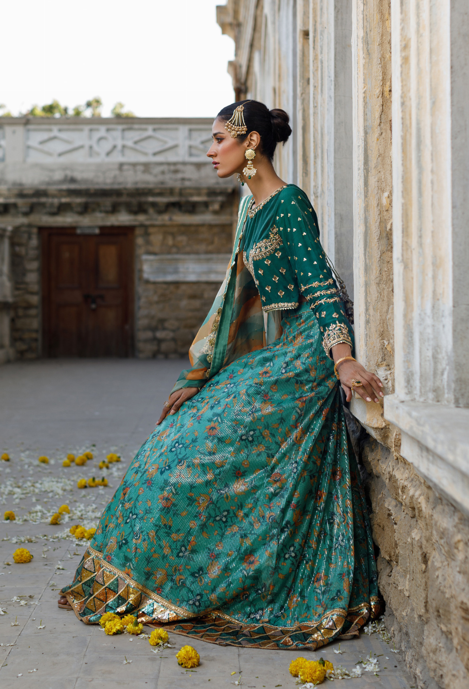 Olive Green Digital Printed LC