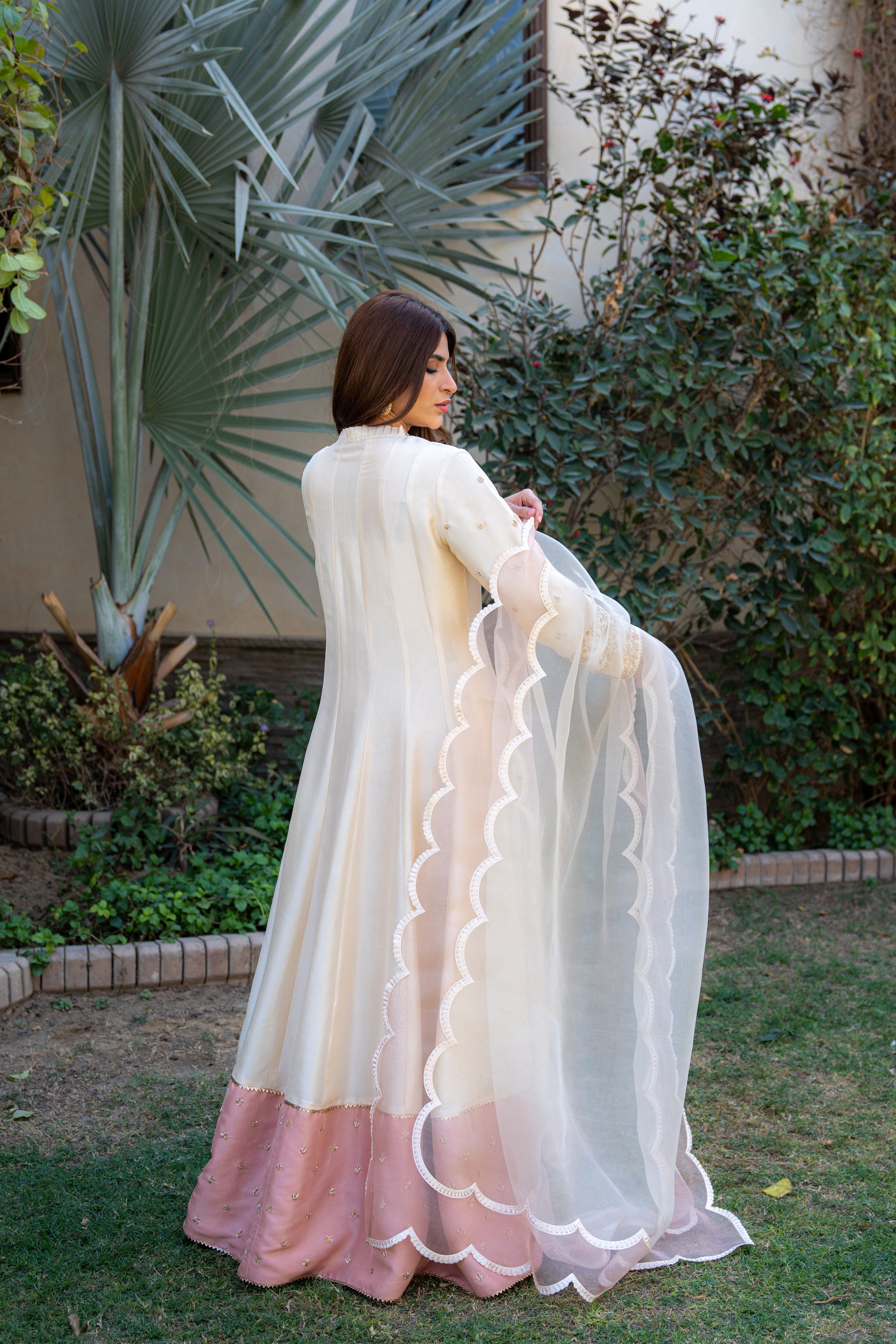 Ivory Rawsilk Anarkali