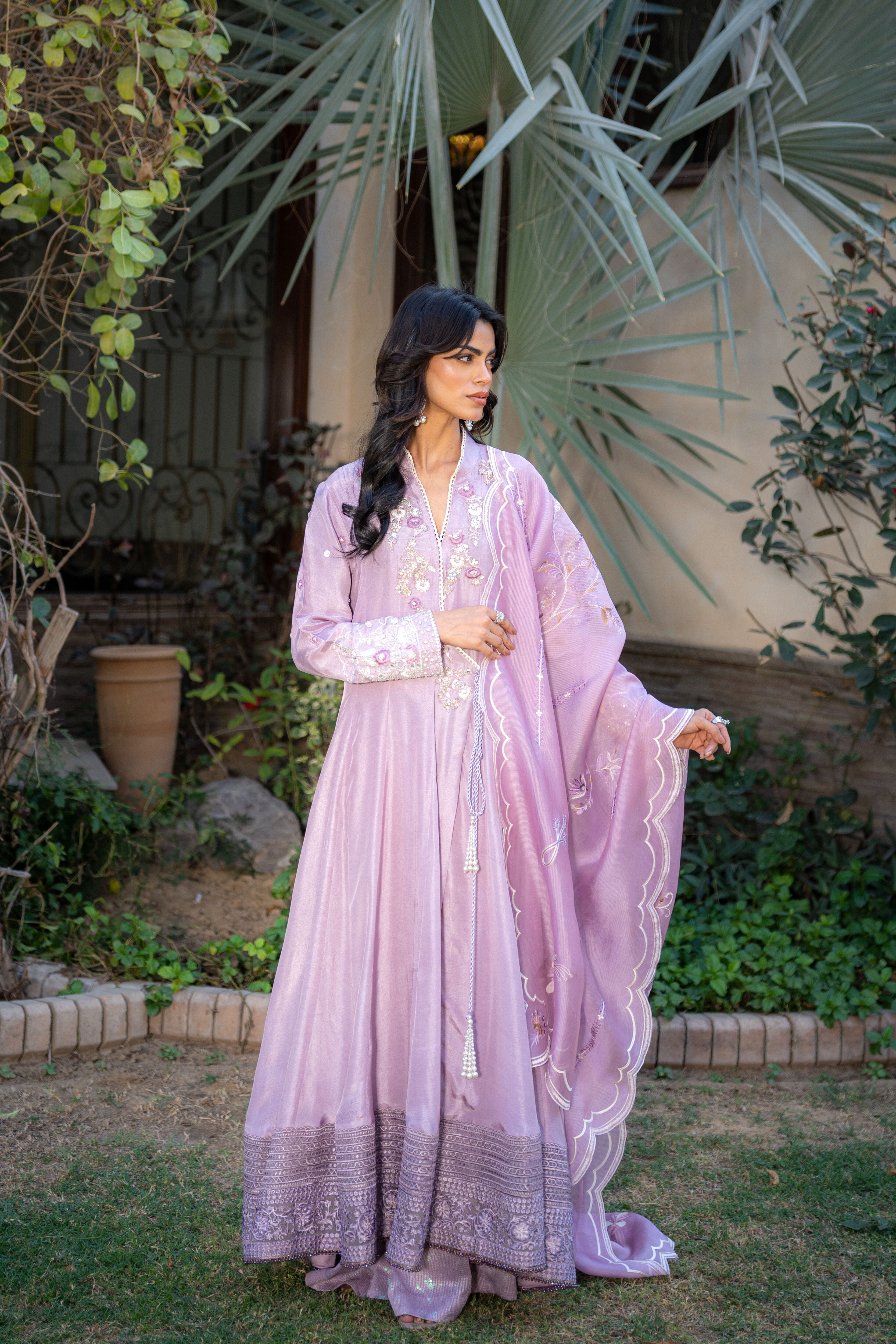 Lilac Anarkali