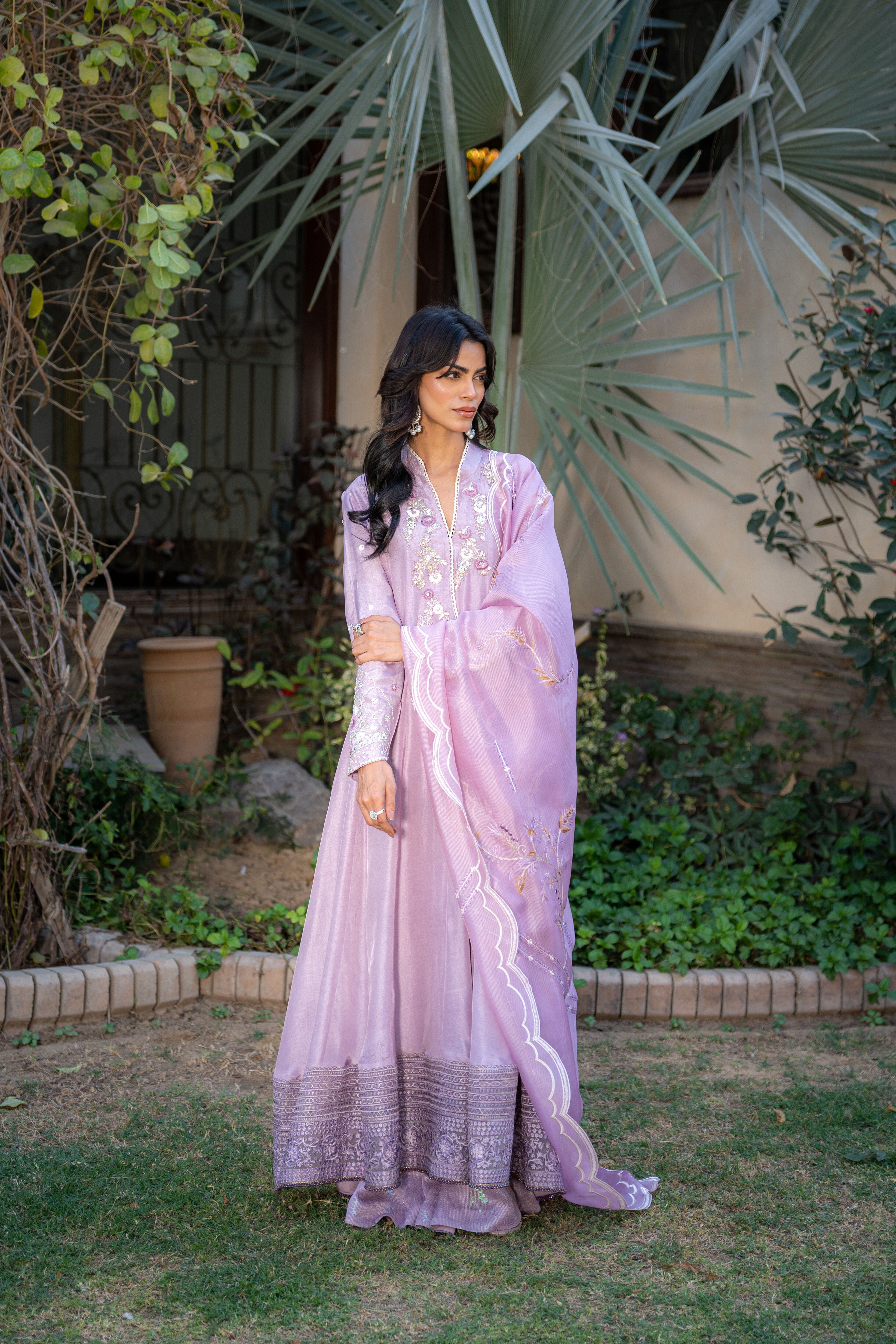 Lilac Anarkali