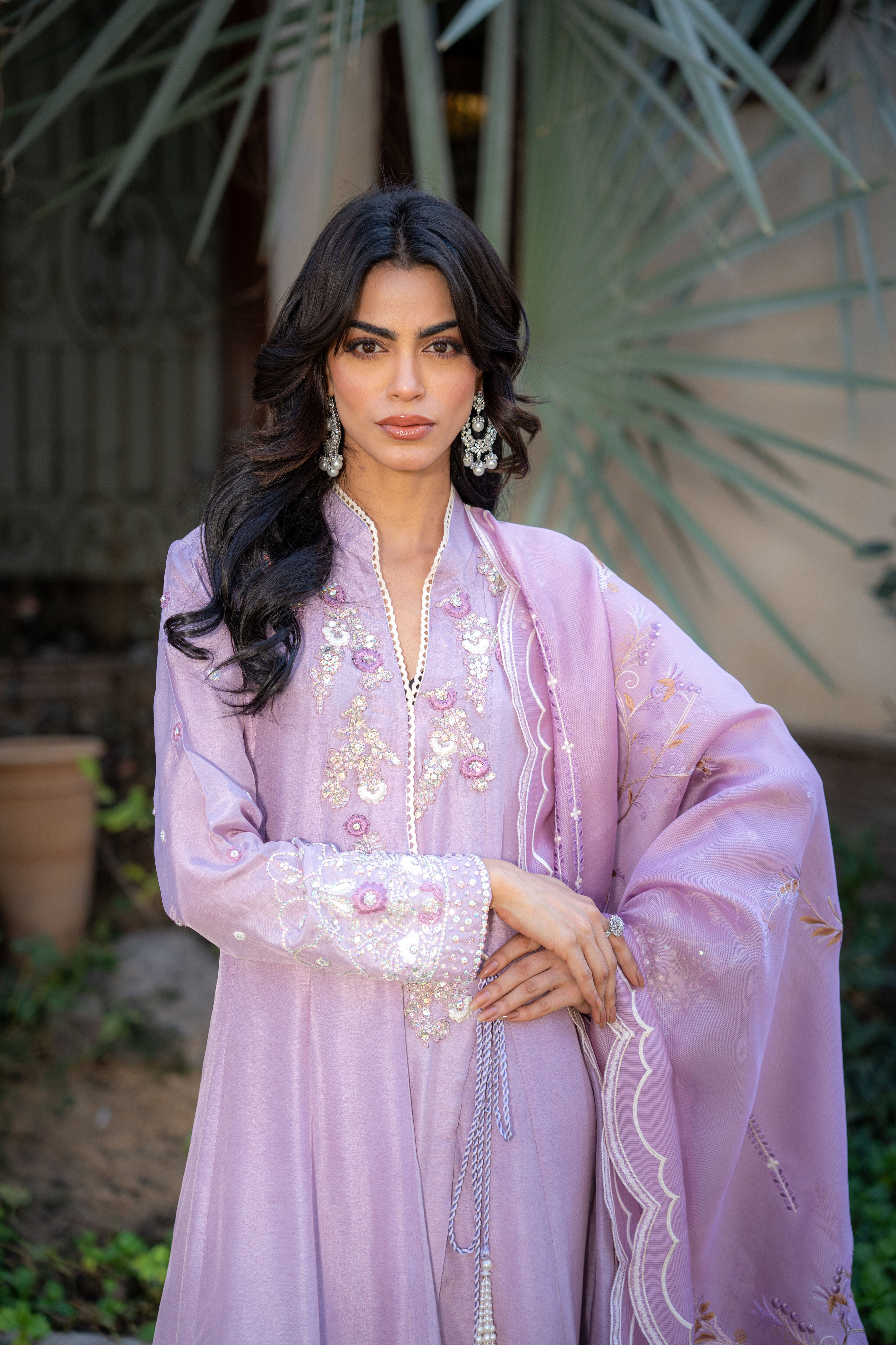 Lilac Anarkali