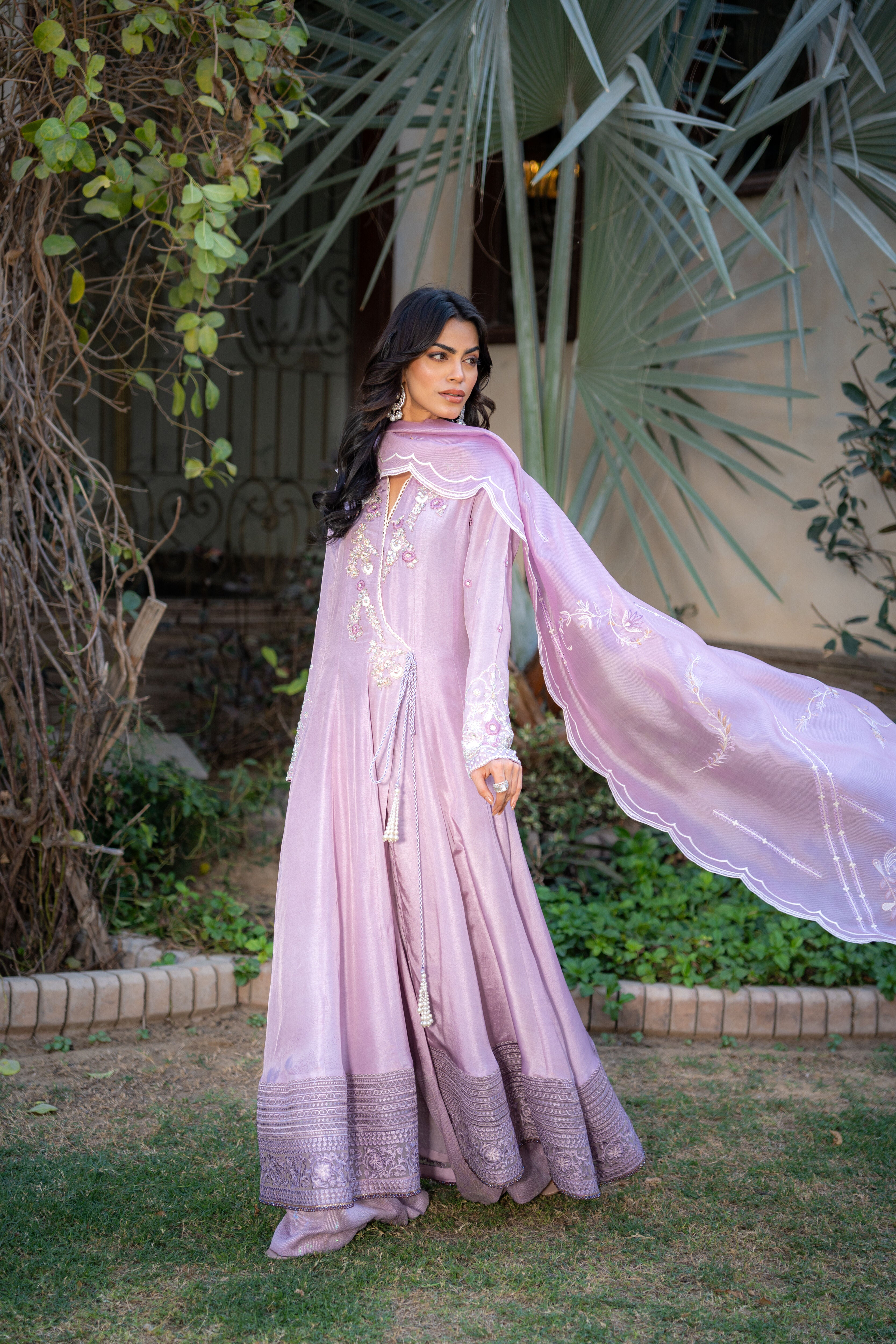 Lilac Anarkali