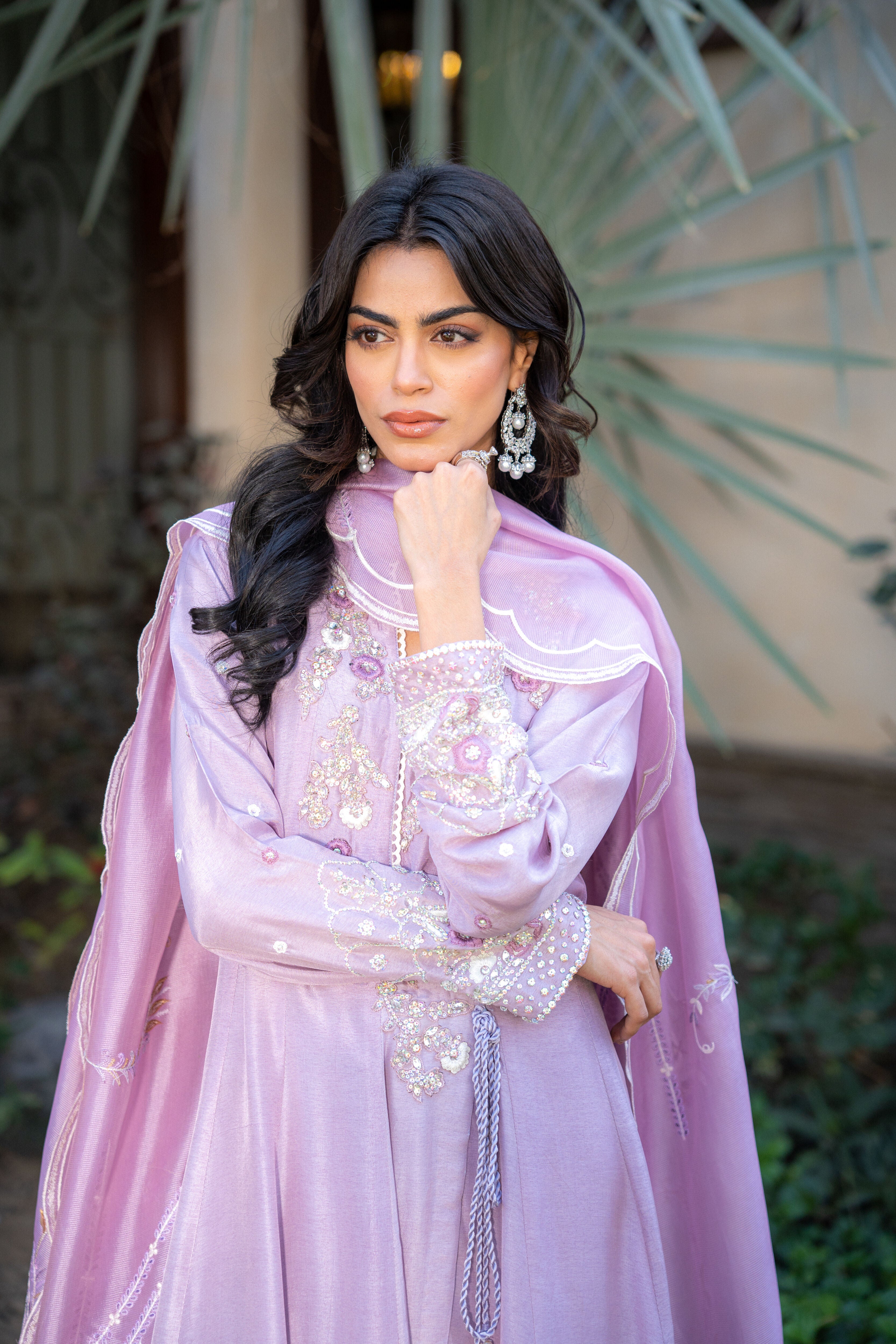 Lilac Anarkali