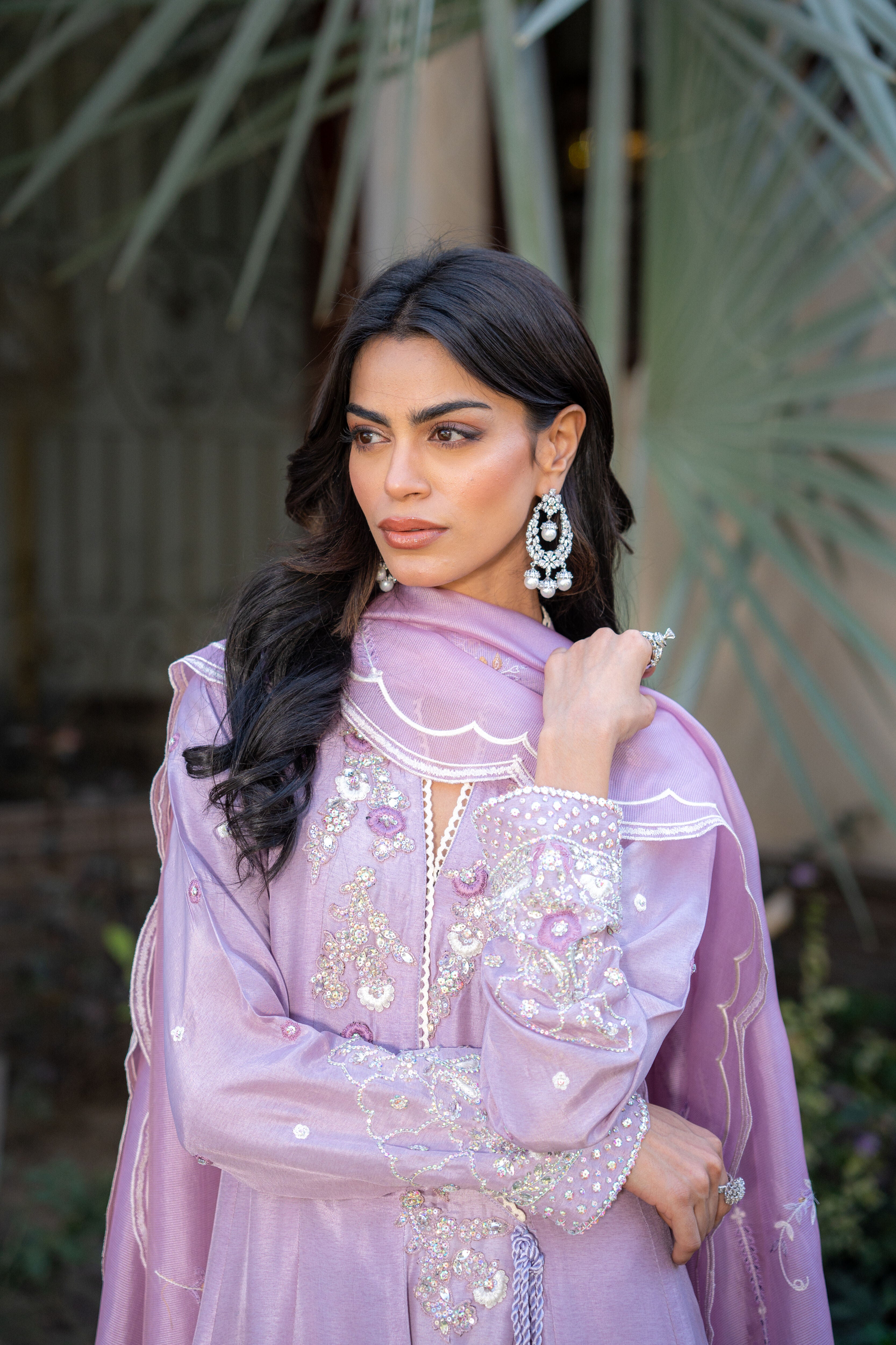 Lilac Anarkali