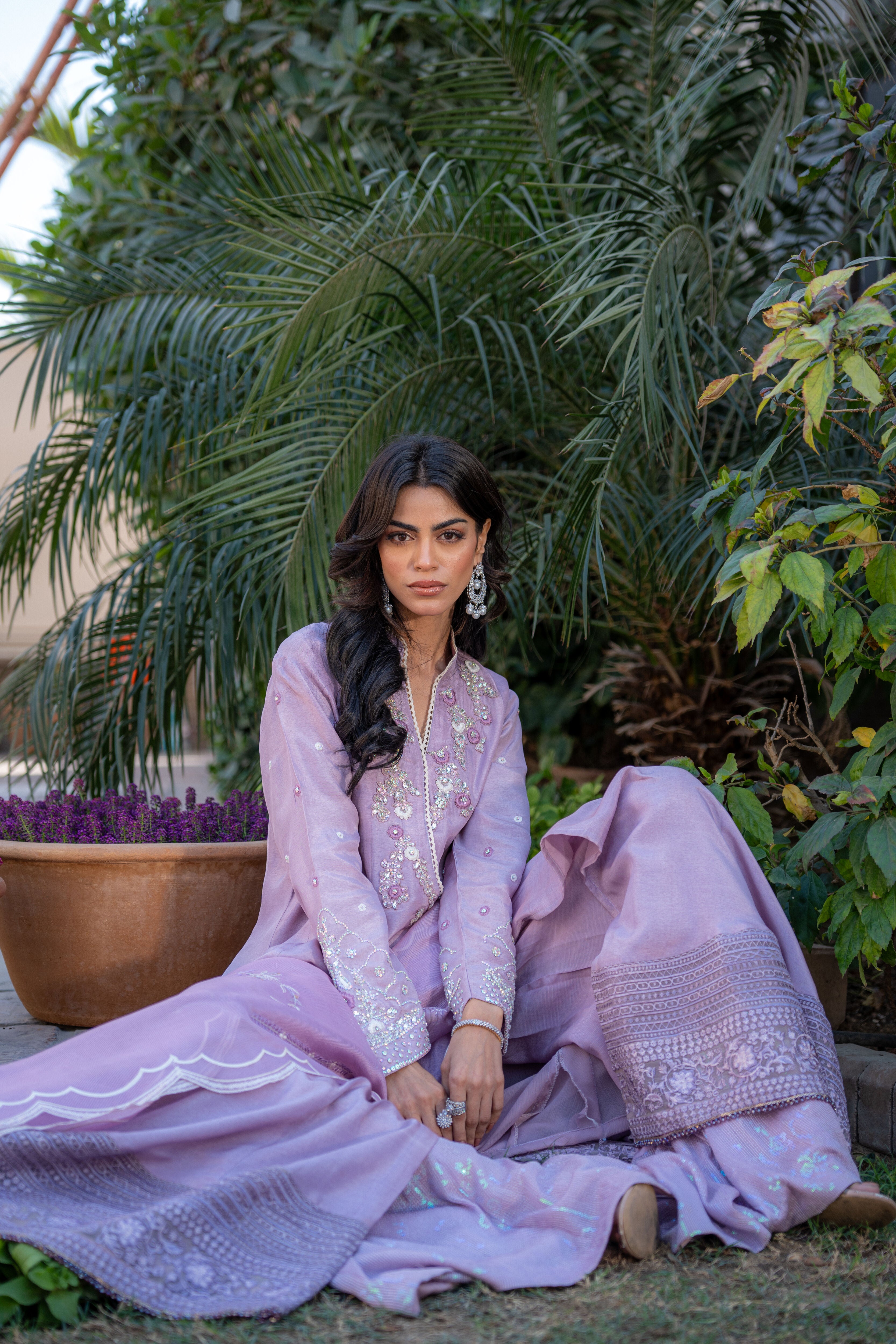 Lilac Anarkali