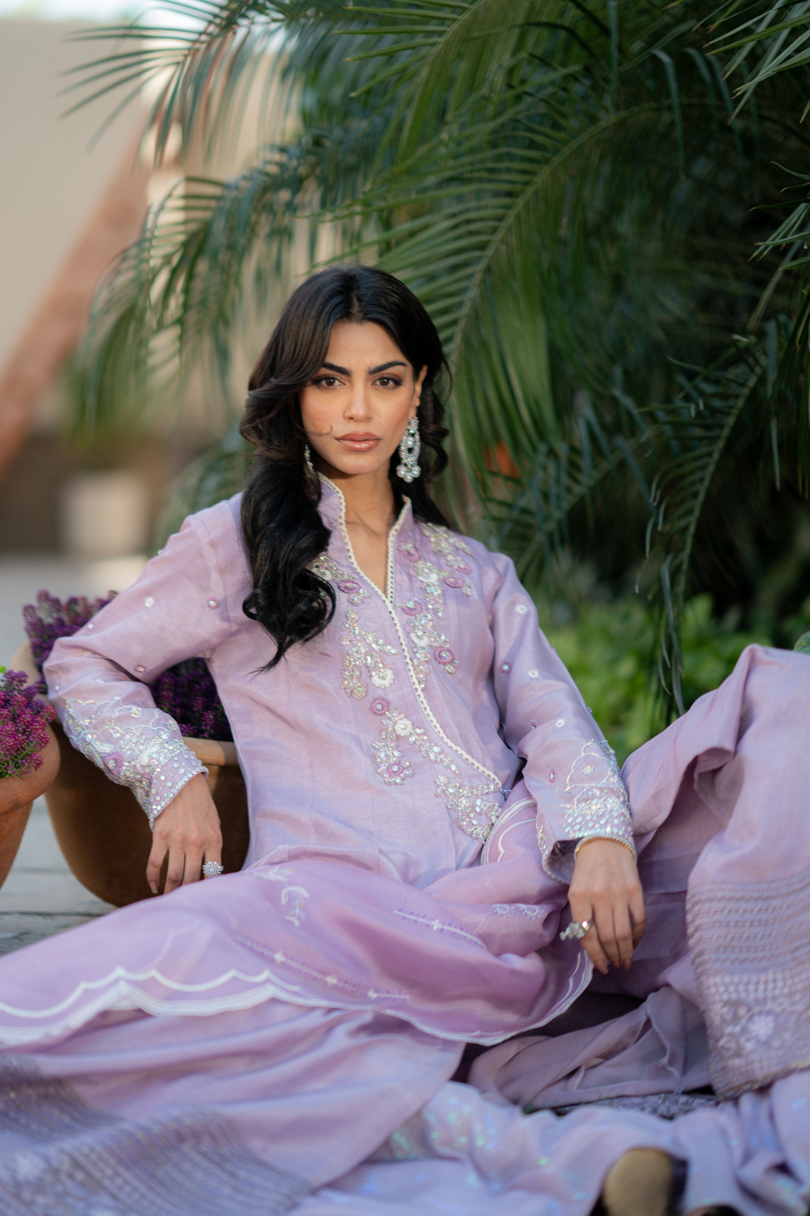 Lilac Anarkali