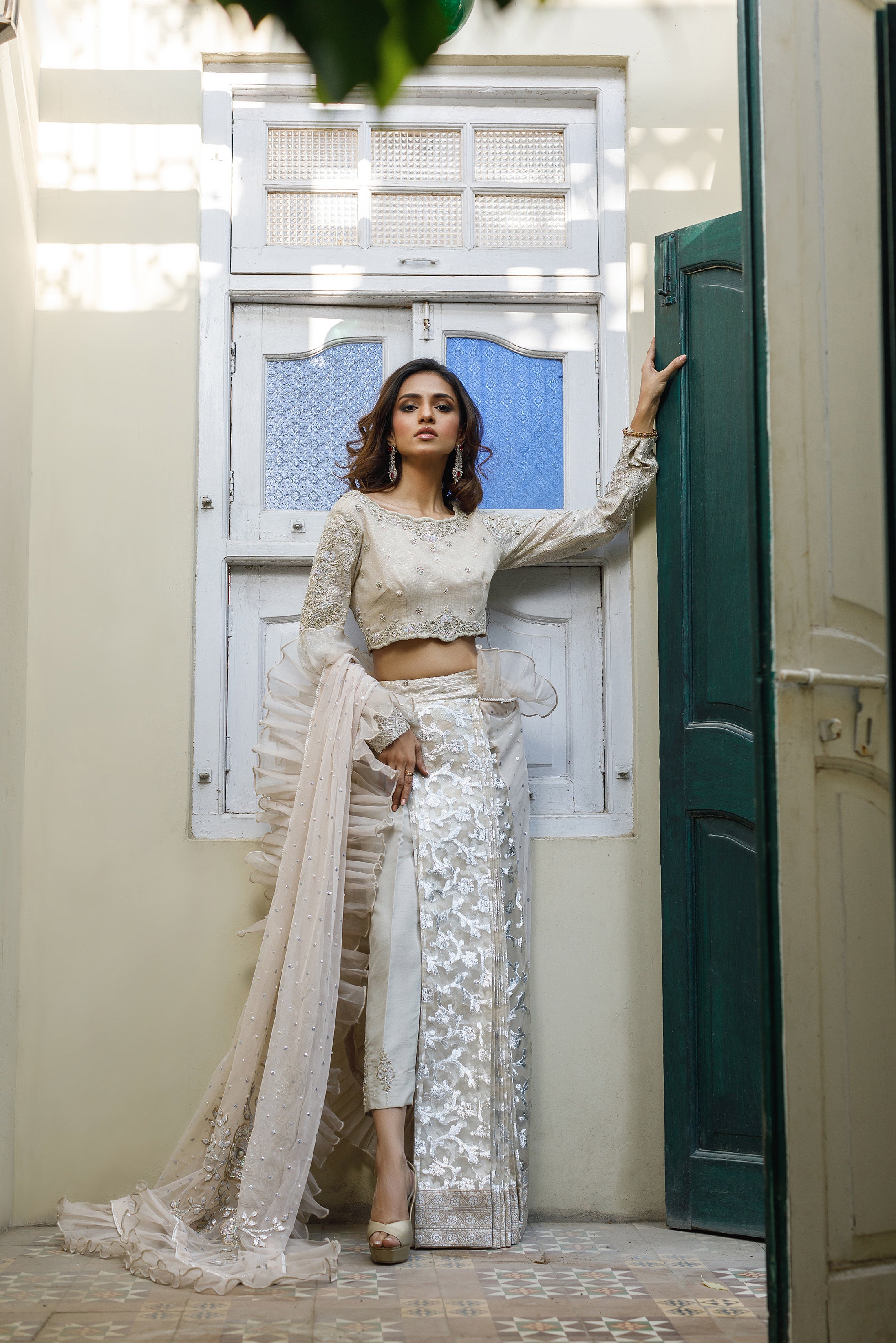 Ivory Sari Pants